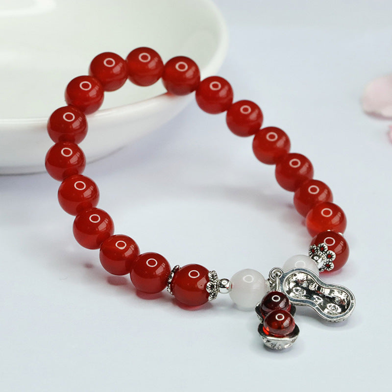 Good Fortune's Agate and Opal Sterling Silver Bracelet