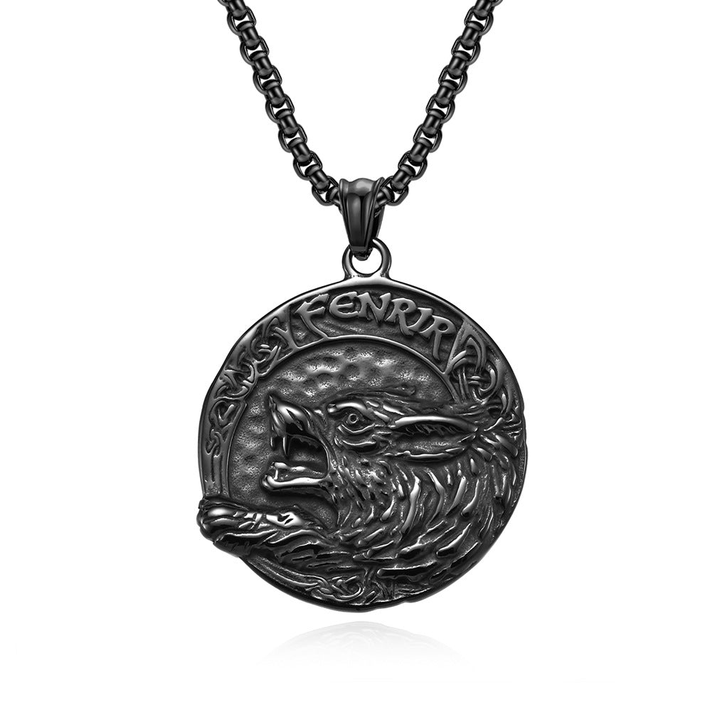 Amazon Accessories Vintage Nordic Fenrir Wolf Necklace Pendant