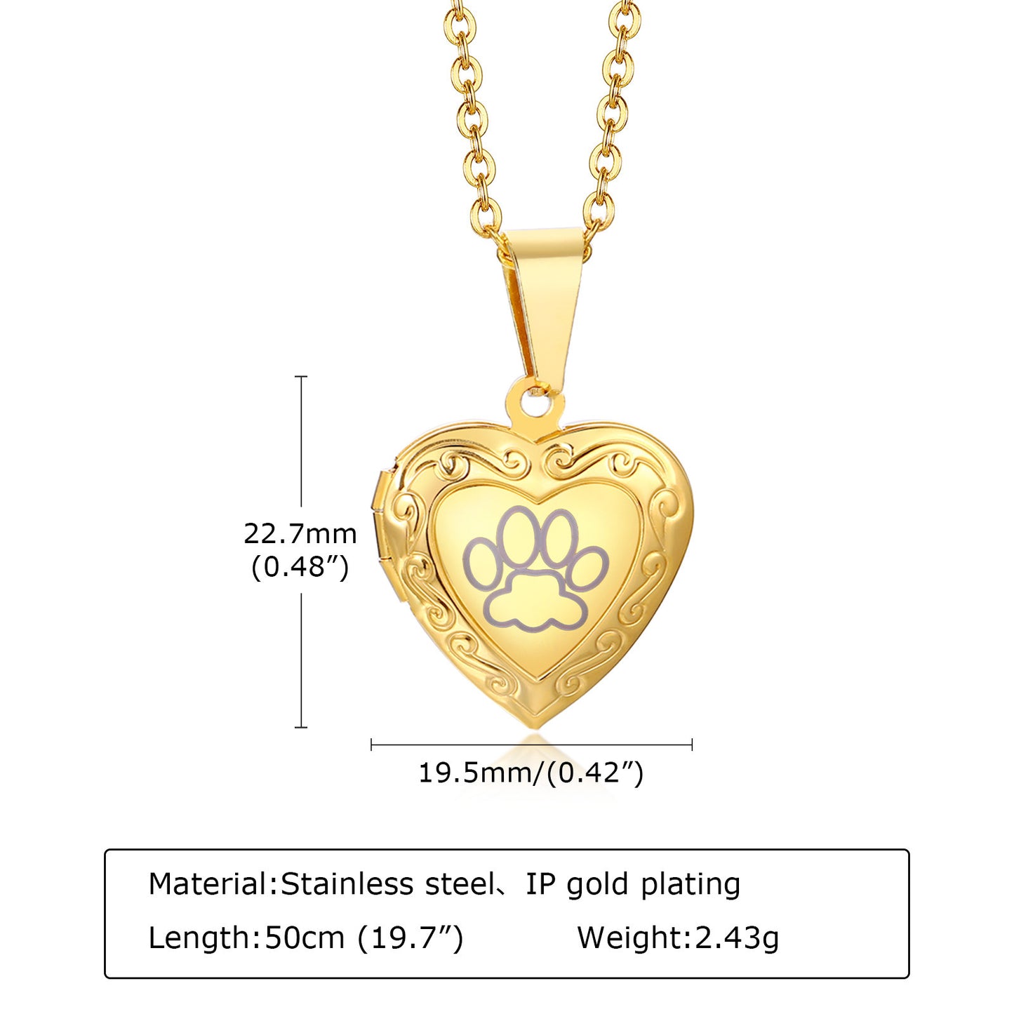 Titanium Steel Pendant Commemorative Jewelry Heart Shape Necklace