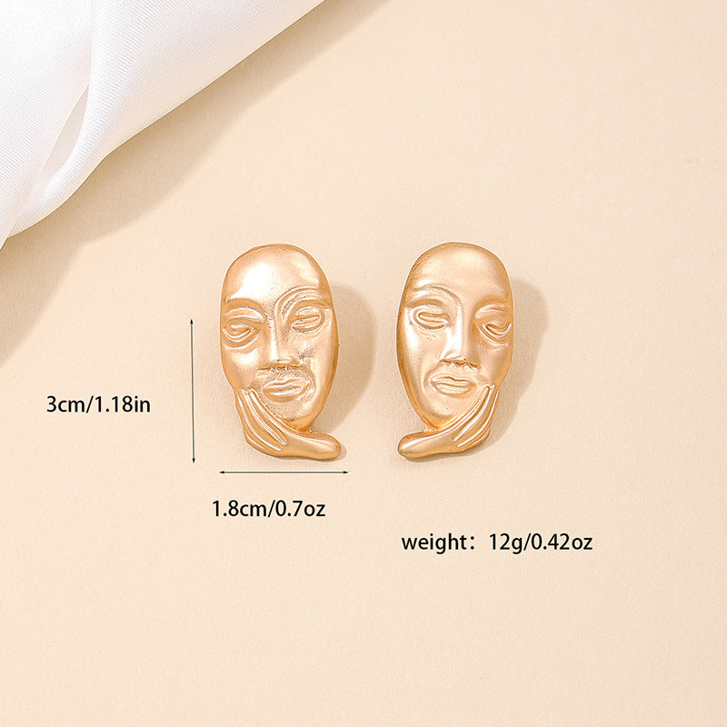 Cross-Border Creative Vienna Verve Face Earrings for Women
