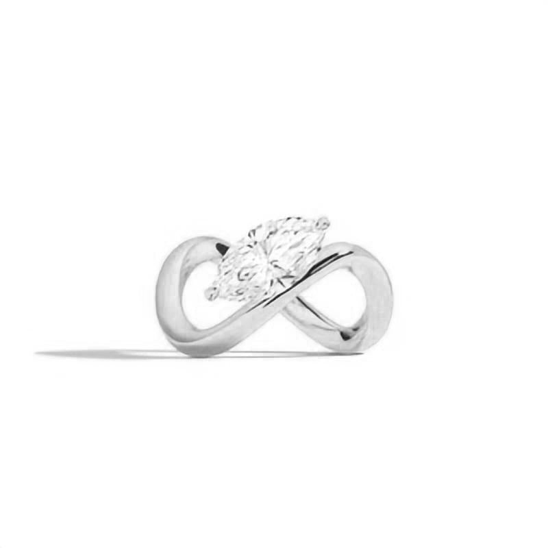 European And American Popular Wedding Ring Infinite S925 Sterling Silver Moissanite 2 Carat D Color Ring