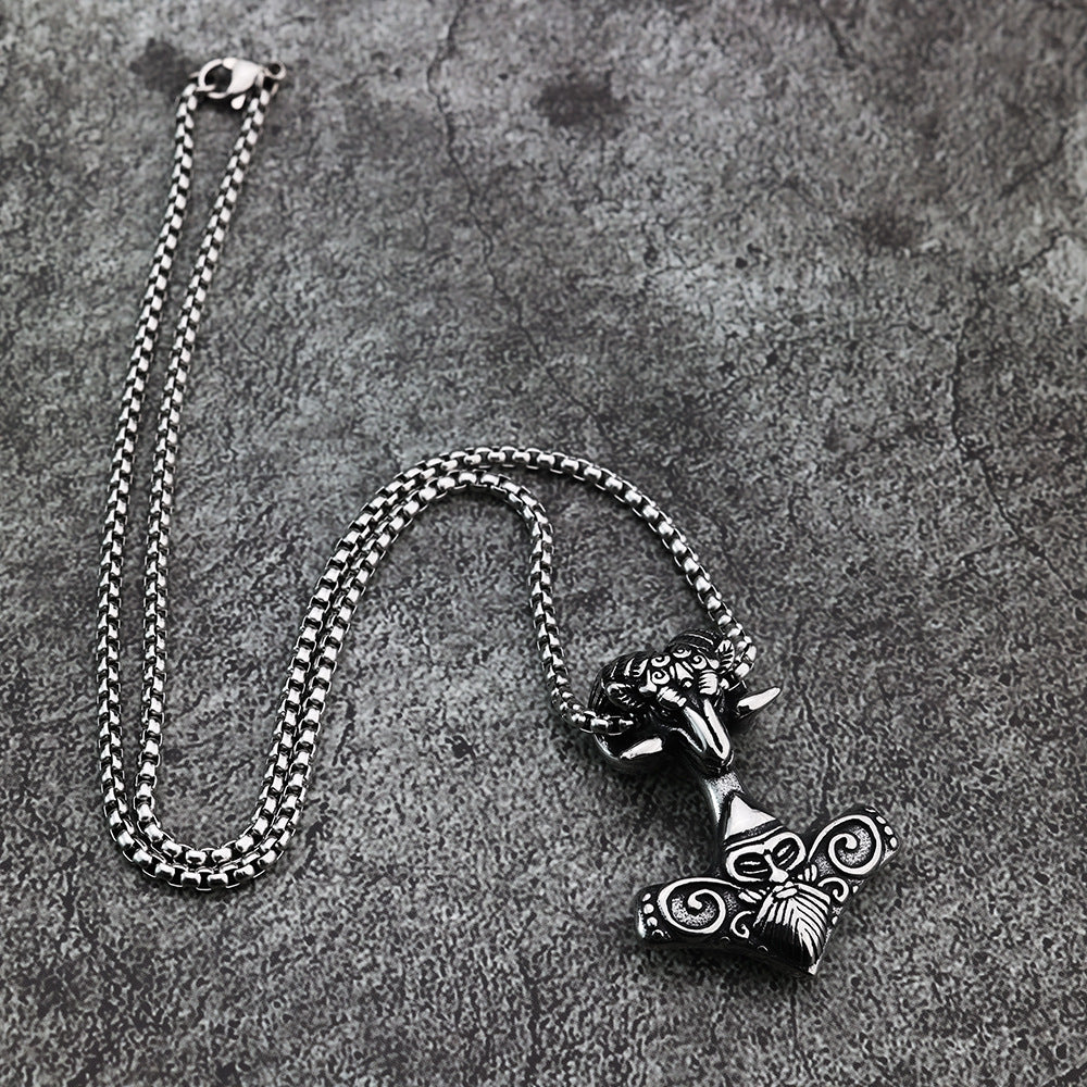 European And American Viking Pendant Odin Goat Head Anchor Jewelry