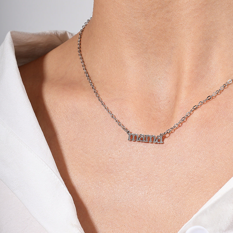 Trendy Mama Letter Pendant Necklace - Vienna Verve Collection