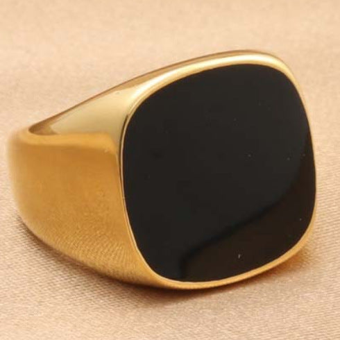 European And American Jewelry Titanium Steel Epoxy Ring Men