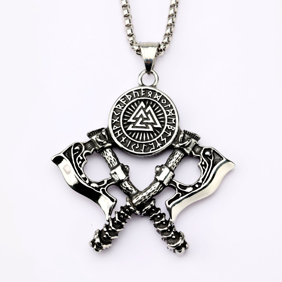 Vintage Viking Stainless Steel Men's Pendant Necklace