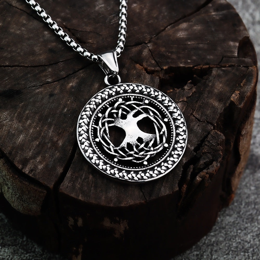 Vintage Personality Hollow Out Tree of the World Viking Celtic Men's Pendant