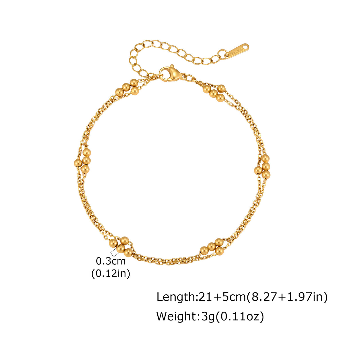 Heart Stainless Steel Anklet