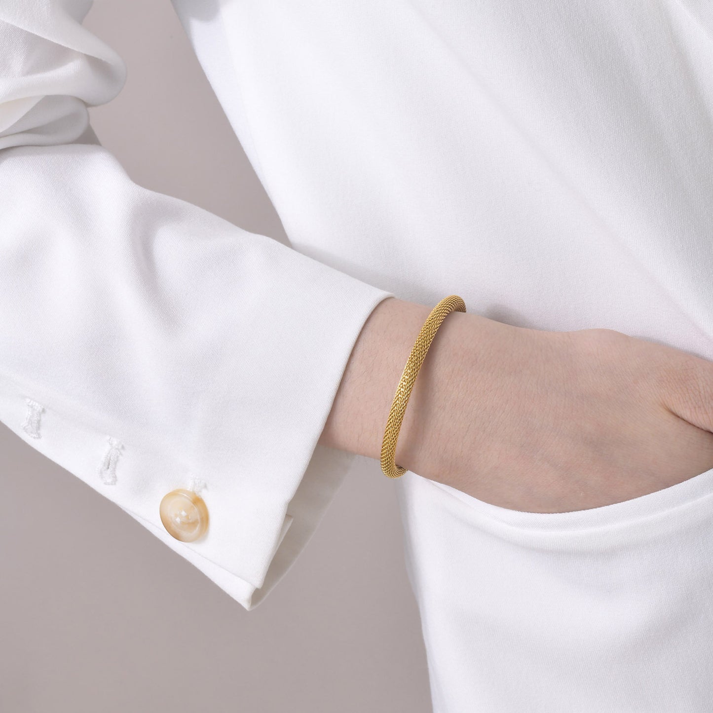 Titanium Steel Bracelet Stainless Steel Mesh Opening Ladies Jewelry