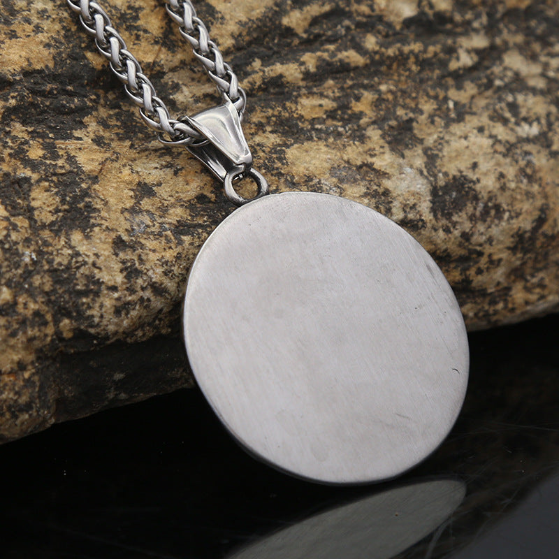 Vintage Deer Stainless Steel Men's Pendant Necklace