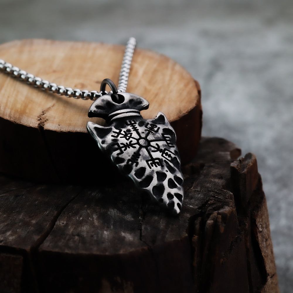 Cross-Border New Nordic Viking Pendant Fashion Rune Classic Men's Stainless Steel Pendant