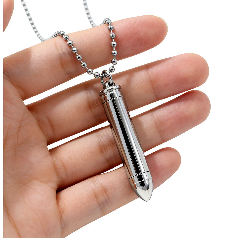 Unisex Stainless Steel Necklace With Removable Protection Pendant Planderful Everyday Genie