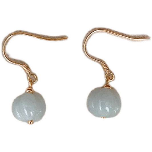 Fortune's Favor Sterling Silver and Copper Jade Earrings