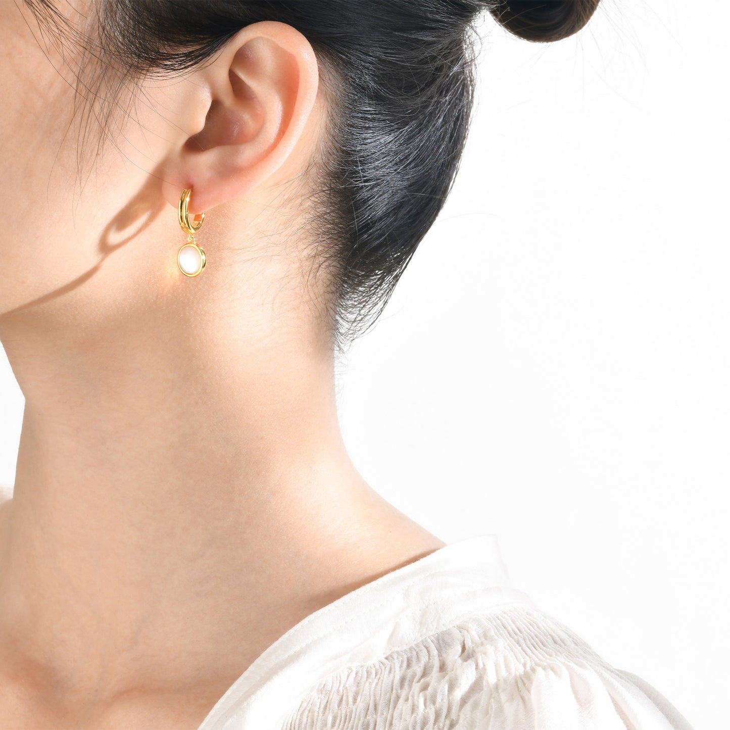 Cross-Border Women's Shell Earrings Gold Copper Jewelry Wholesale
