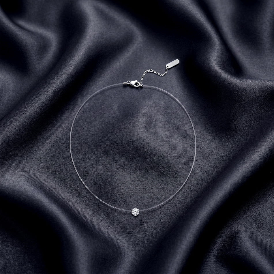 S925 Sterling Silver Zircon Heart Pendant Necklace