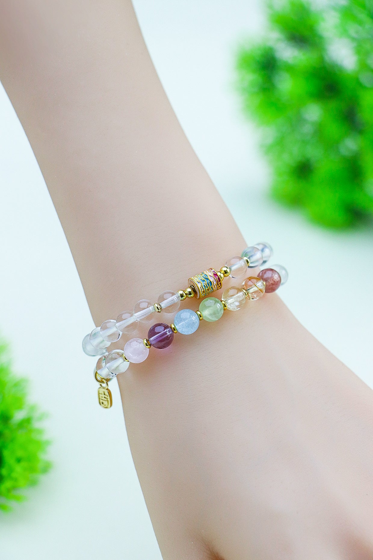 Planderful Fortune's Favor Bracelet – Colorful Amethyst and Crystal Design