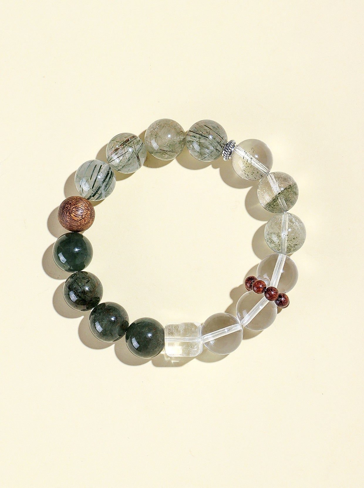 Planderful Fortune's Favor Bracelet – Natural Green Crystal Beads