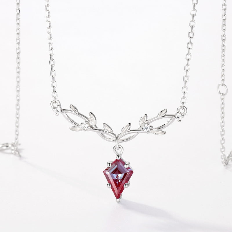 S925 Sterling Silver Lab-Grown Alexandrite Signature Necklace