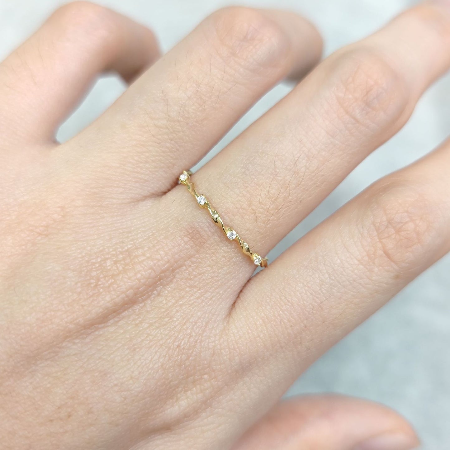 Light Luxury Design Sense S925 Silver Moissanite Stacked Ring