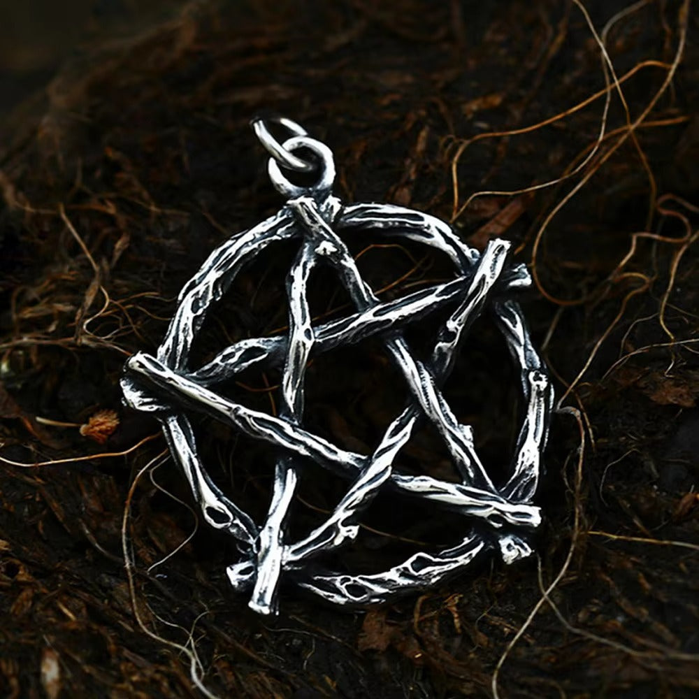 Vintage Star Stainless Steel Men's Pendant Necklace