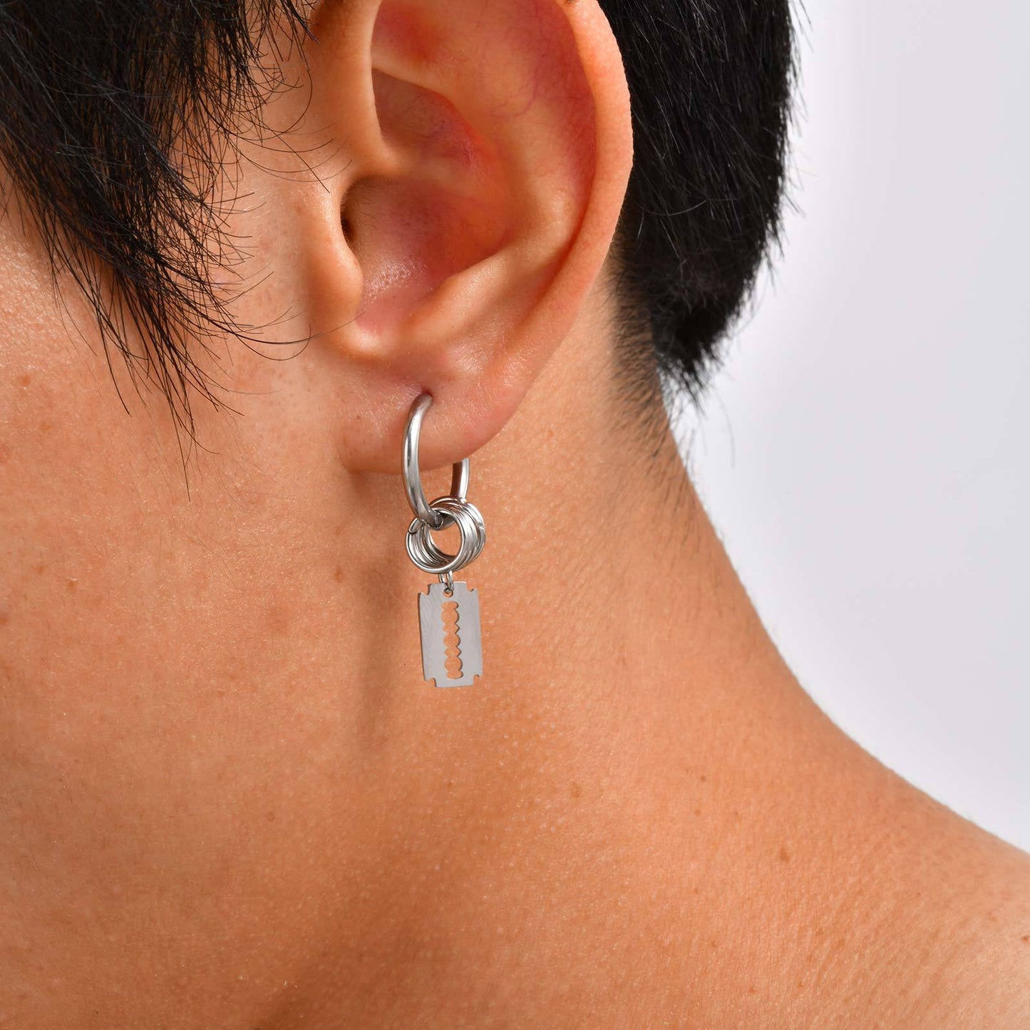 Planderful Stainless Steel Mens Earrings Personalized