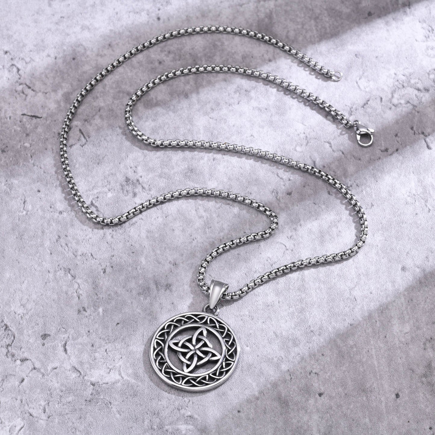 European And American Accessories Stainless Steel Celtic Pendant Necklace Wholesale Jewelry For Men