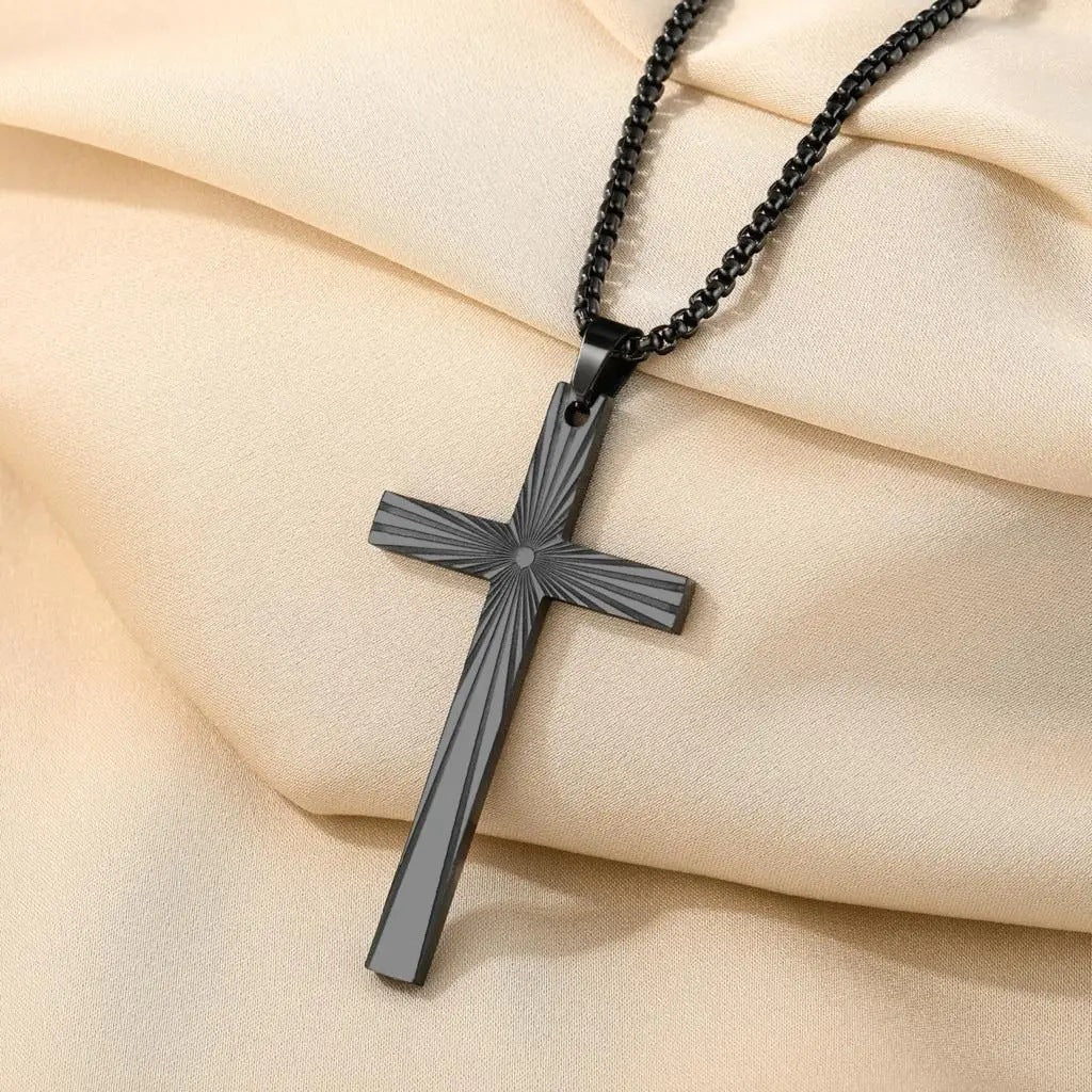 1. Planderful Stainless Steel Cross Necklace For Unisex Hip Hop Style Giftworthy Accessory