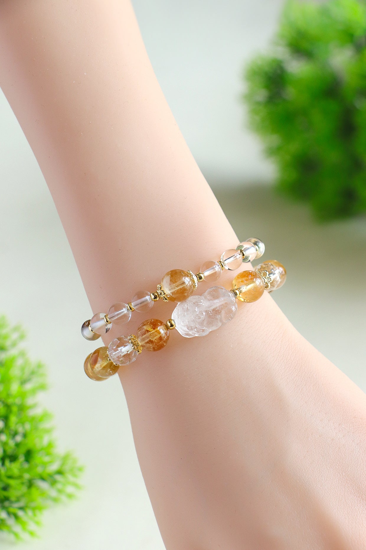 Planderful Fortune's Favor Bracelet – Fresh and Sweet Crystal Stacked Design