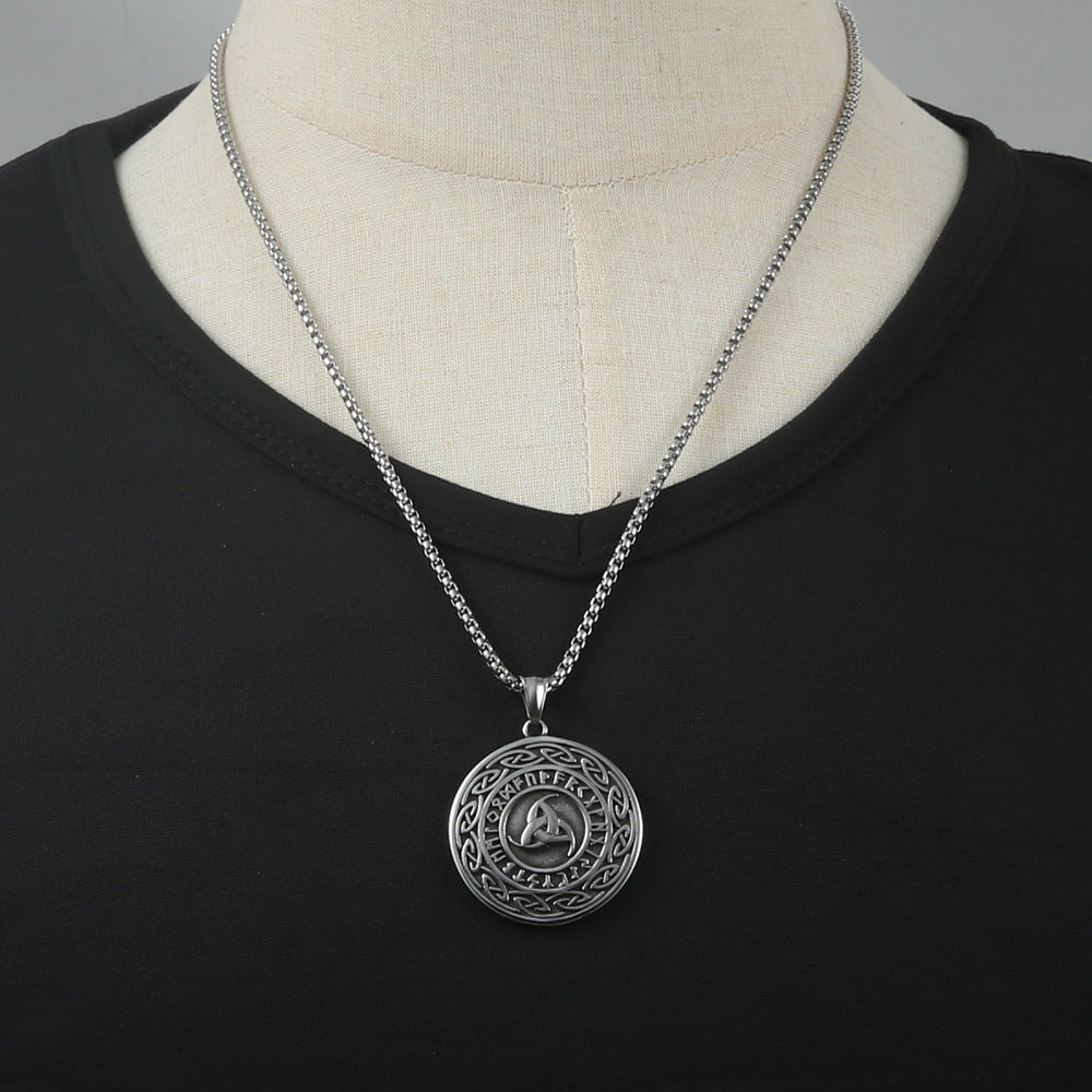 European And American Stainless Steel Viking Knot Pendant