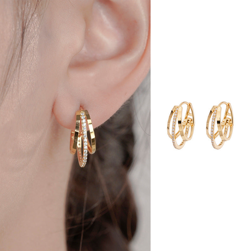 Earrings Women's Sterling Silver Premium 925 Zircon Wholesale