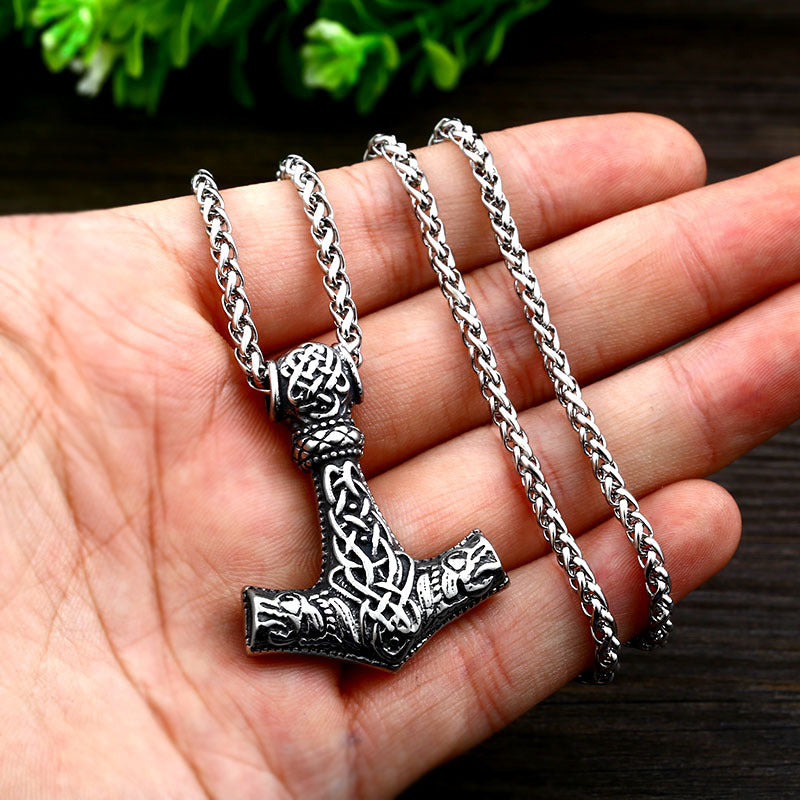 Titanium Steel Nordic Viking Pendant for Men - European and American Retro Fashion Accessory