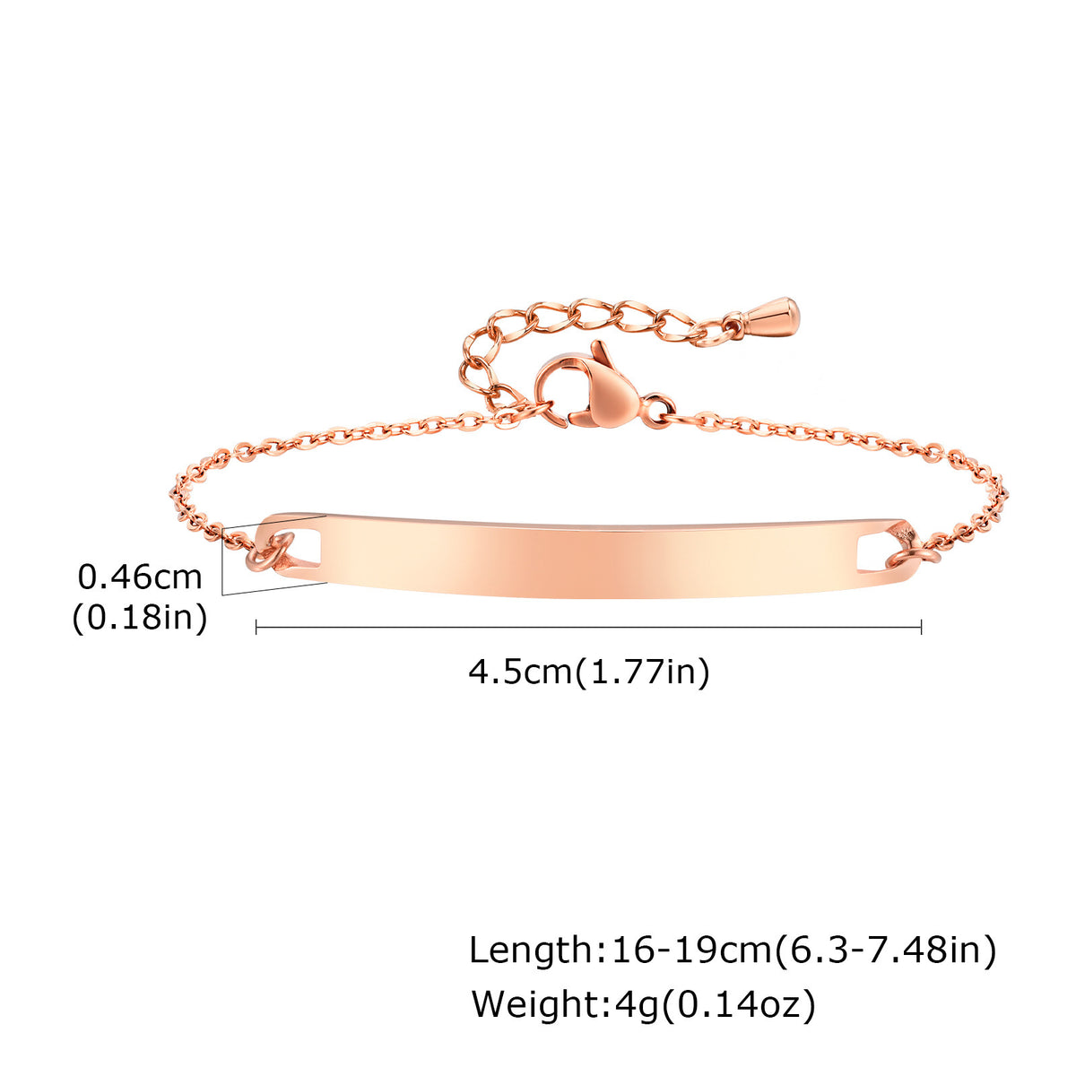 Women's Stainless Steel Curved Bracelet Gold Rose Gold