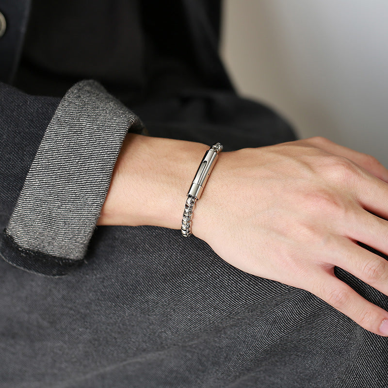 Jewelry Stainless Steel Pearl Chain Titanium Steel Bracelet