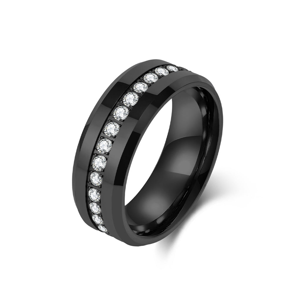 Planderful Everyday Genie Tungsten Zircon Ring For Couples Unisex Luxury Jewelry