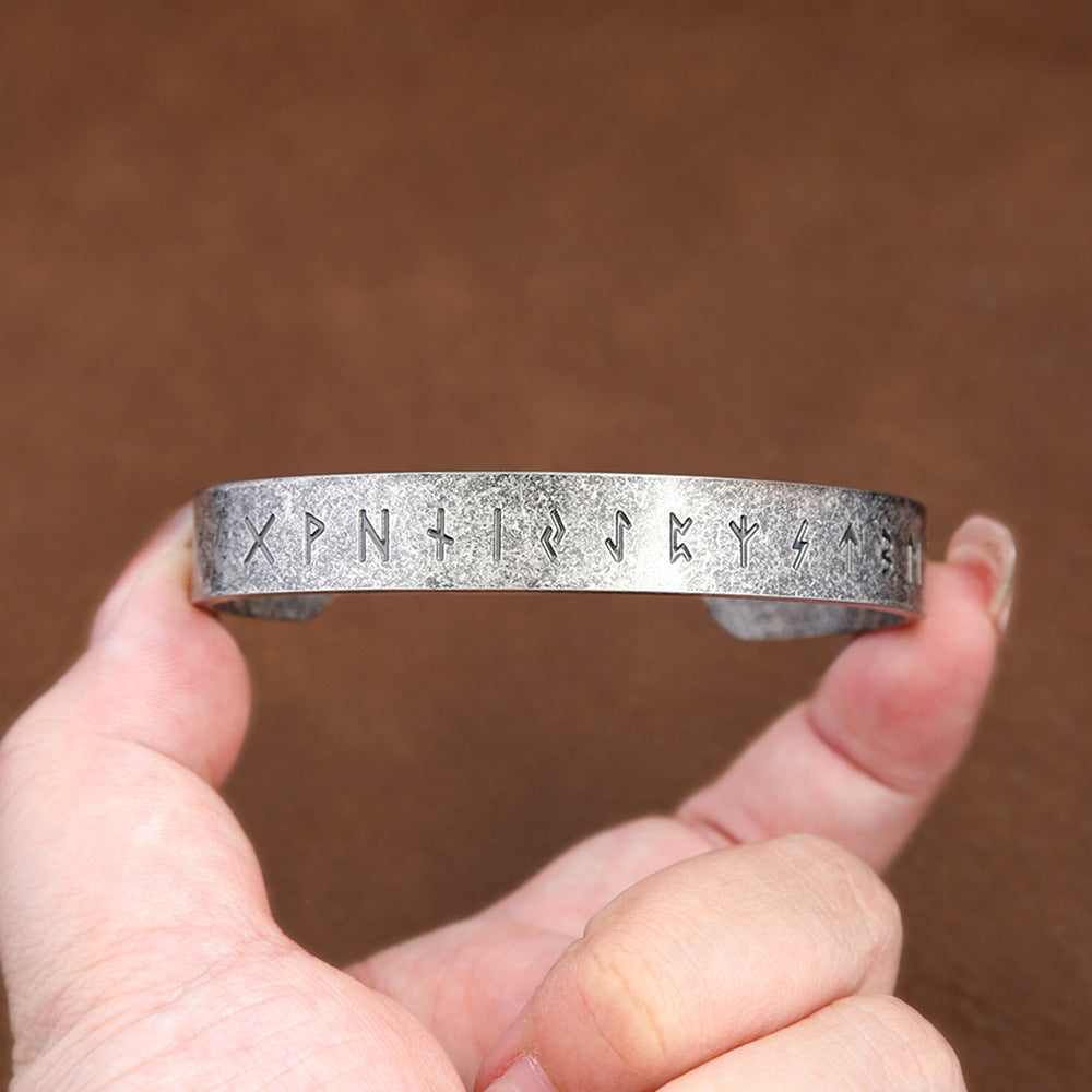 AliExpress Stainless Steel Viking Rune Bracelet for Men
