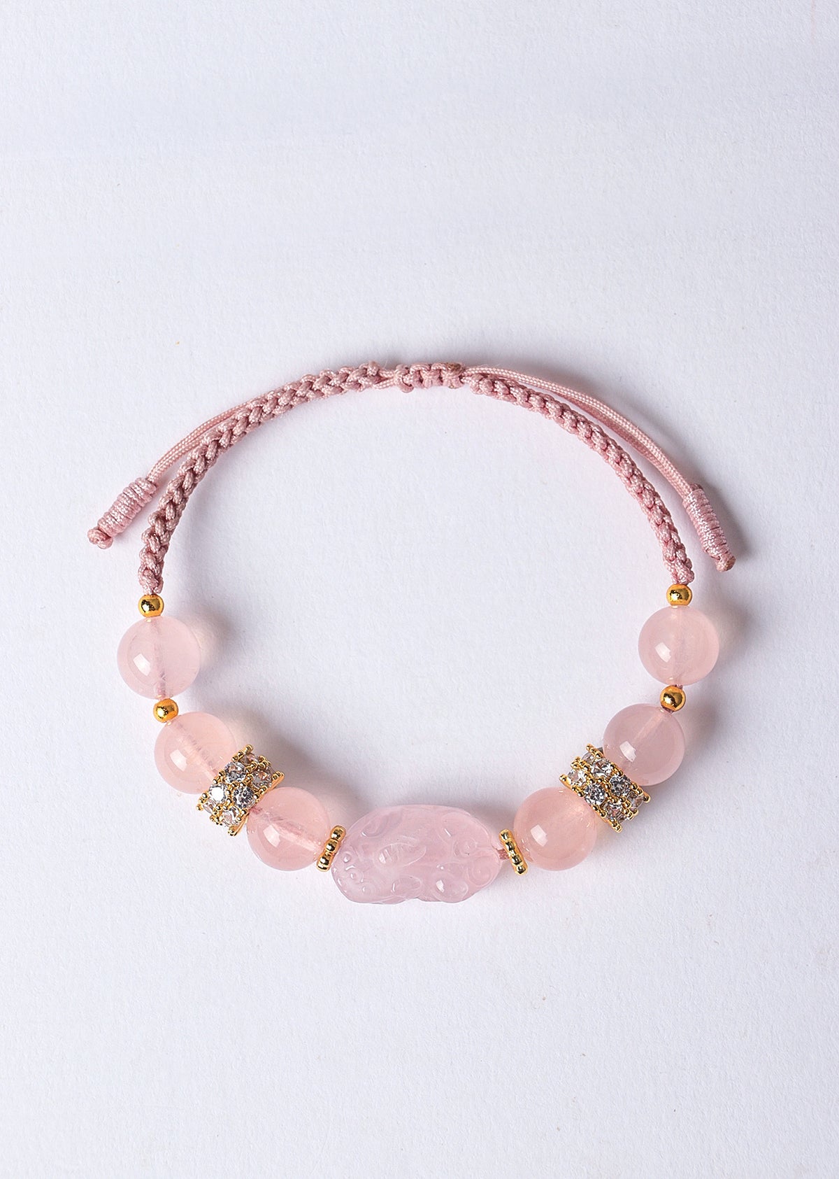 Rose Quartz Crystal Pixiu Bracelet