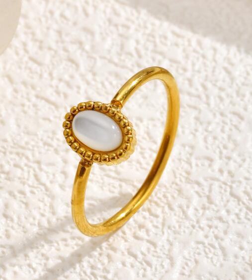 Shell Zircon Geometric Stainless Steel Bracelet for Women