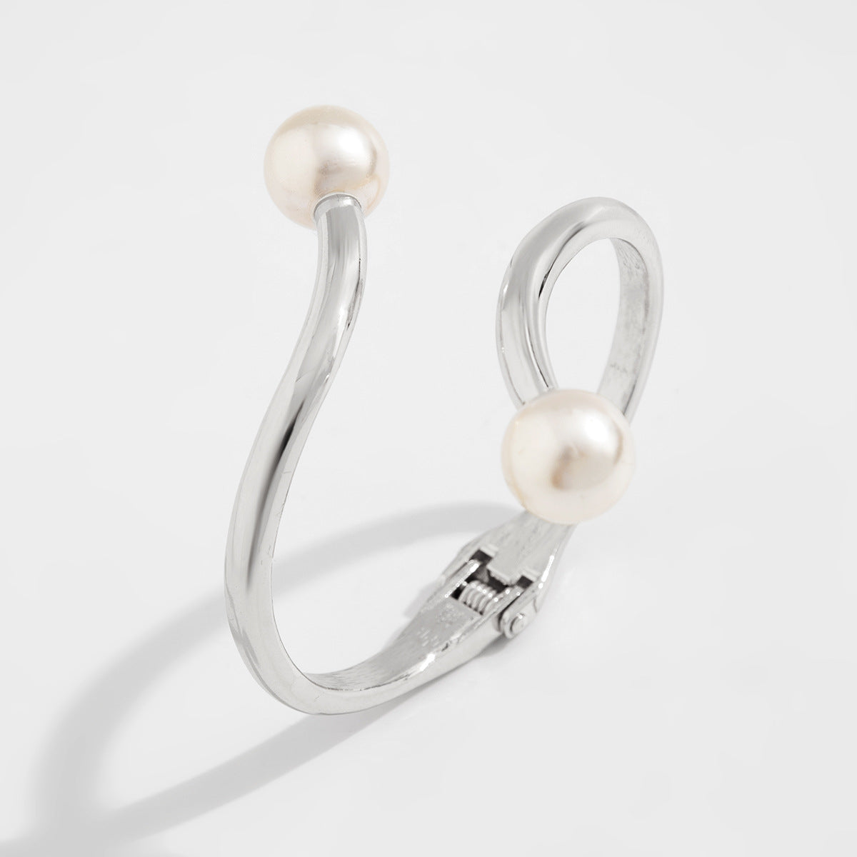Planderful Vienna Verve Bracelet For Women Irregular Line Spring Opening Retro Imitation Pearl Statement Jewelry