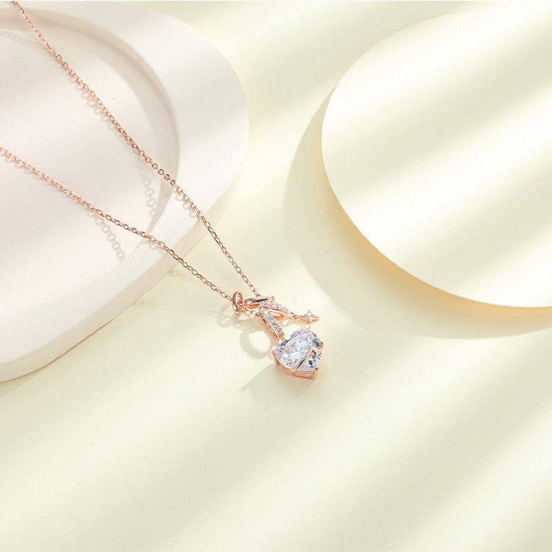 Neck Light 925 Sterling Silver Women's Pendant Necklace