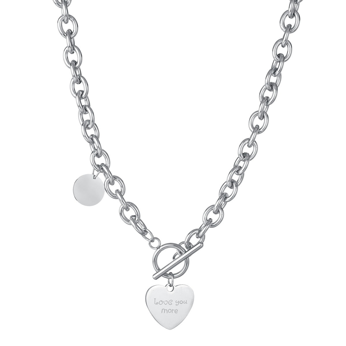 European & American Titanium Letter Pendant Couple Necklace - Unisex Jewelry Supply