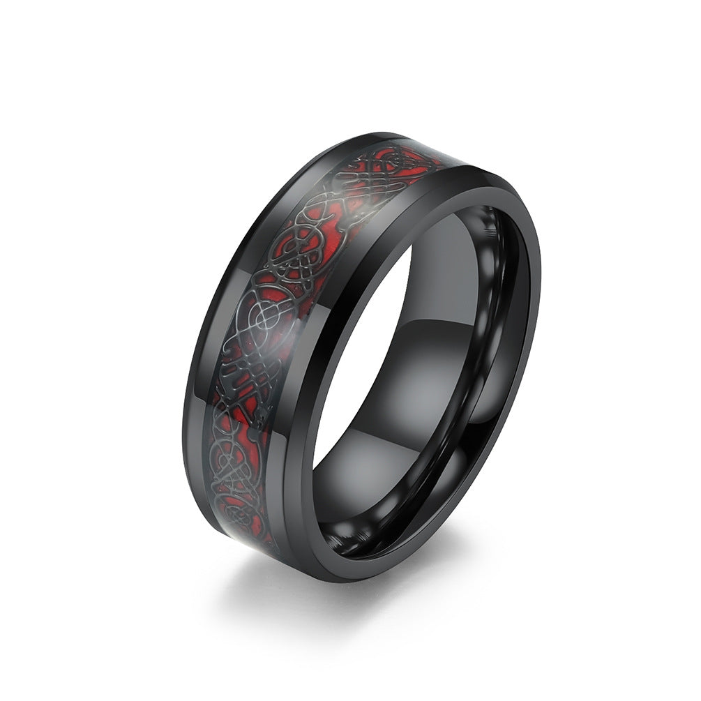 European And American Style Tungsten Steel Dragon Ring