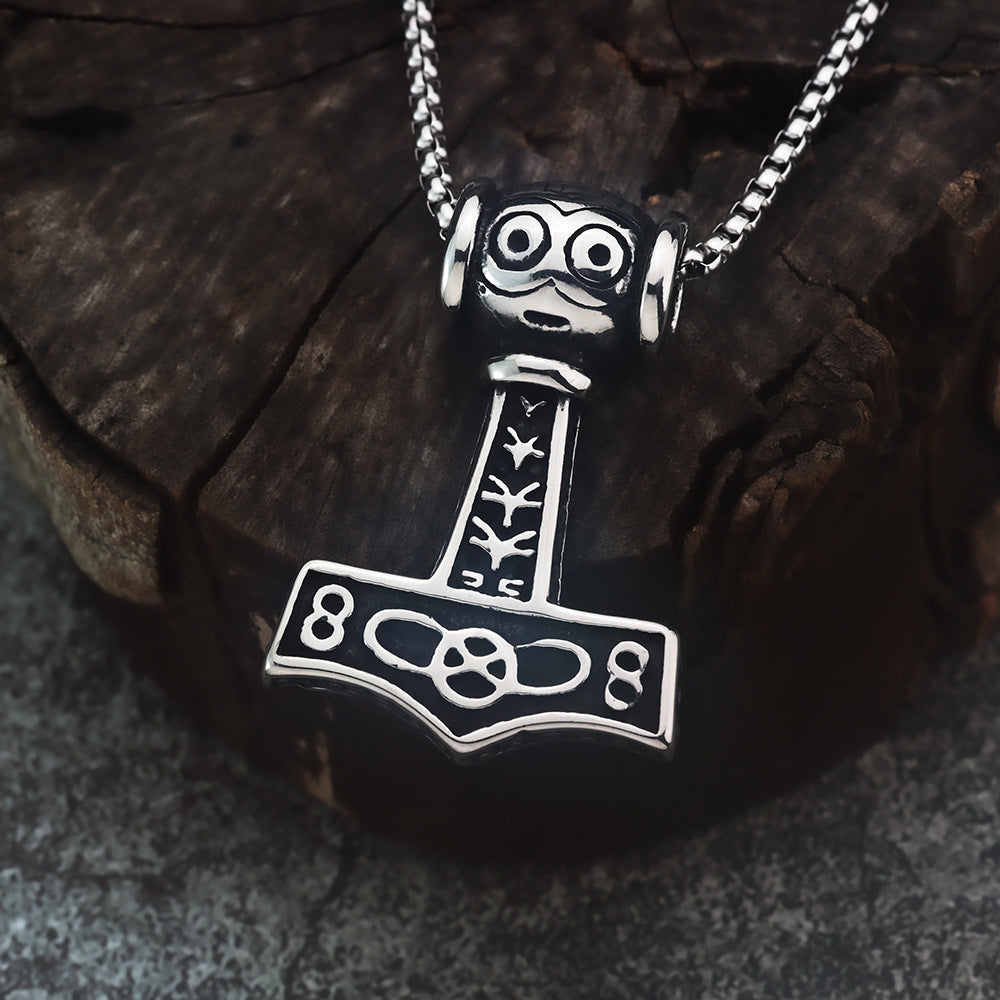 Hip-Hop European And American Neckwear Retro Viking Pendant