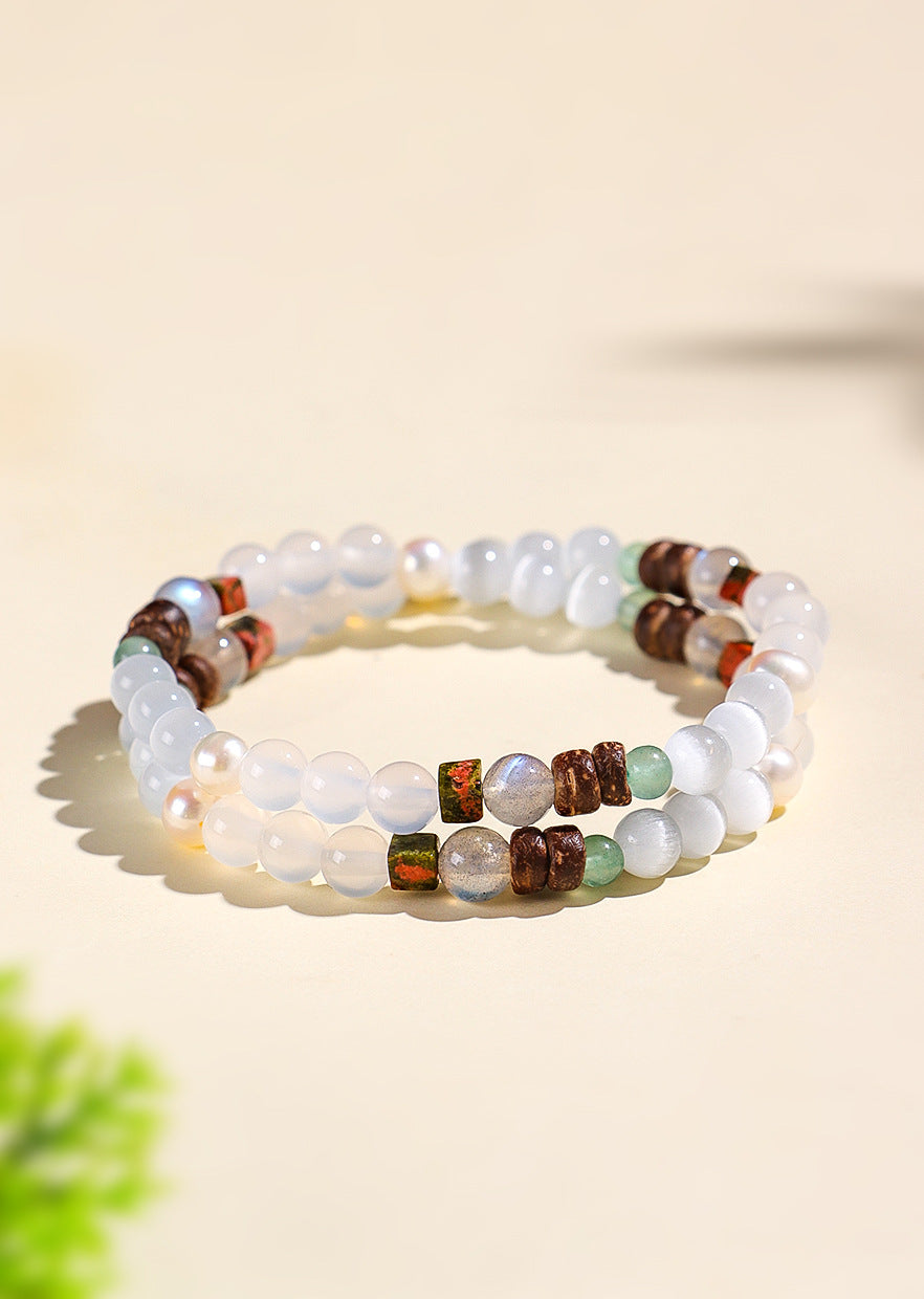 Planderful Fortune's Favor Bracelet – Elegant Pearl and Opal Design