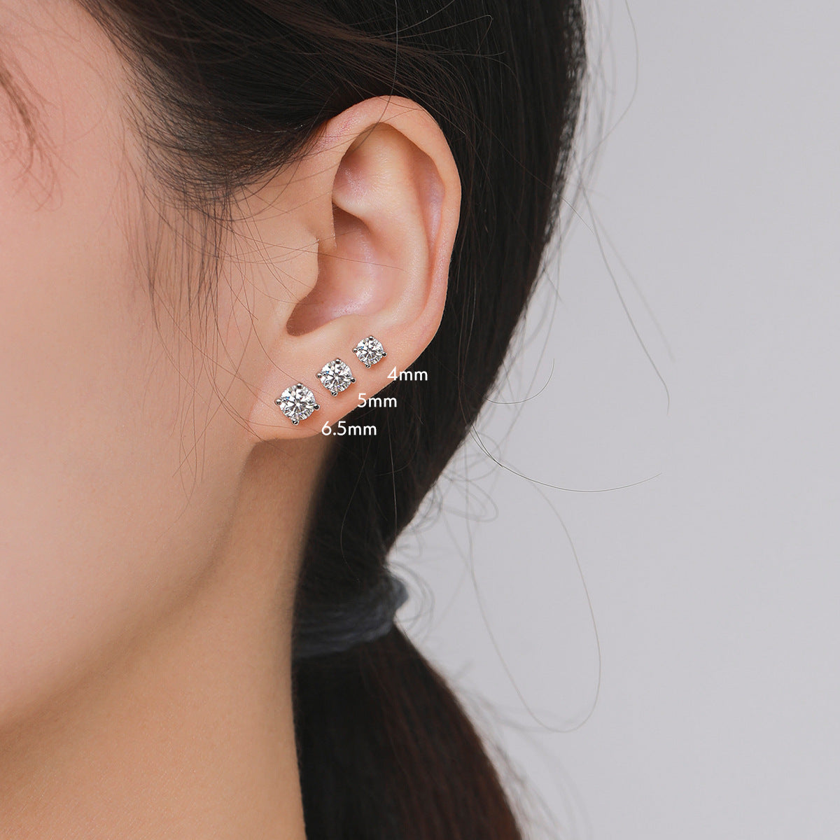 S925 Sterling Silver Moissanite Sparkle Earrings for Women's Fashion