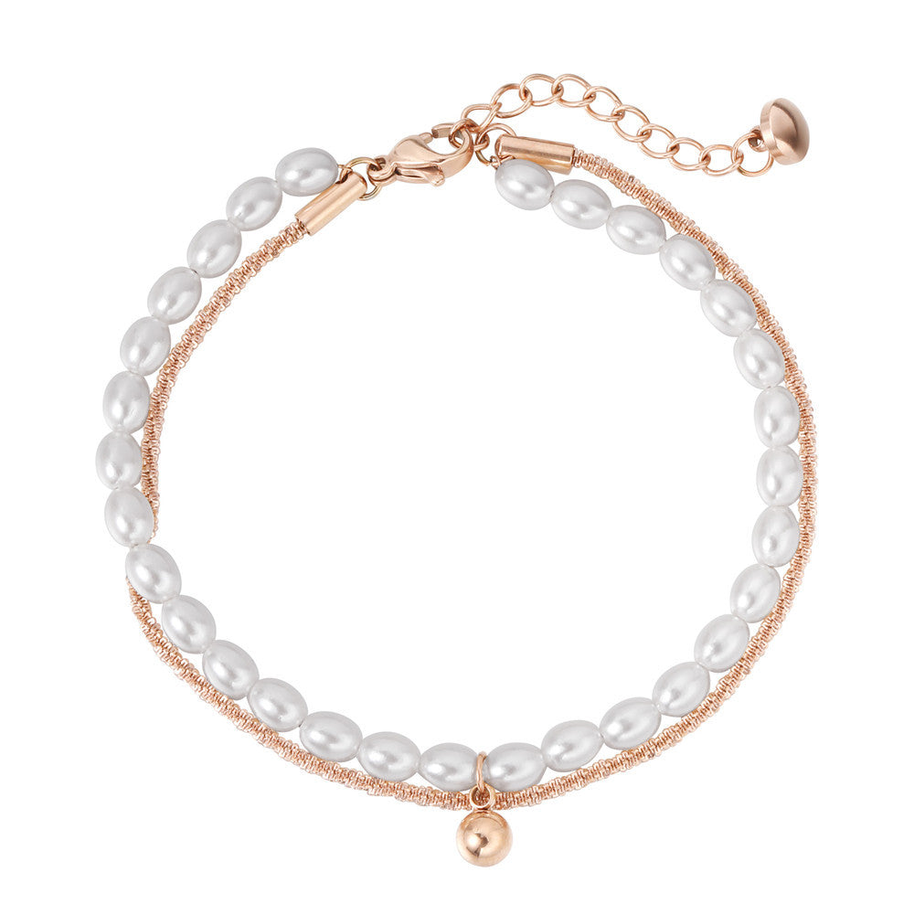 Pearl Double Layer Bracelet For Women By Planderful Elegant Everyday Genie Statement Jewelry