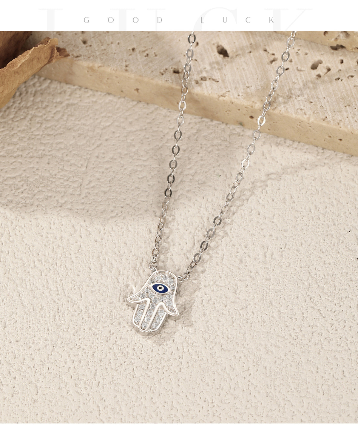 925 Sterling Silver Palm Necklace