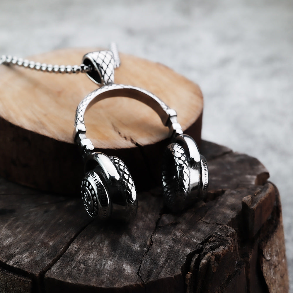 Fashion Street Trend Pendant Earphone Jewelry for Men