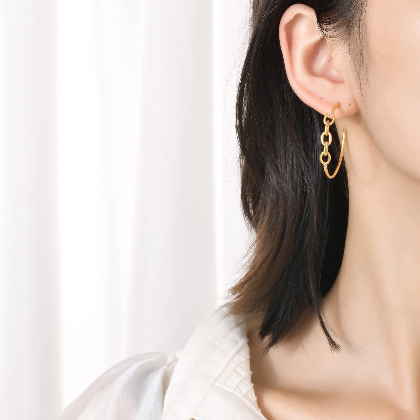 Simple Personalized Earrings Gold Women's Fashion Jewelry