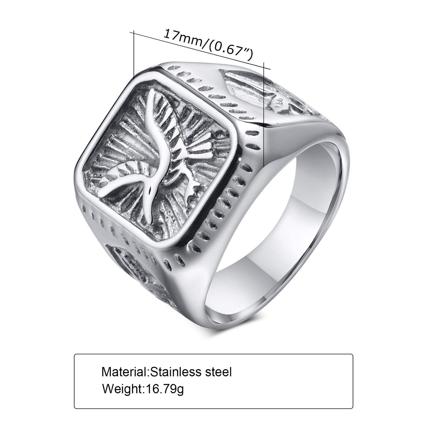 Stainless Steel Eagle Ring Spot Wholesale Gold Trendy Men’s Ring