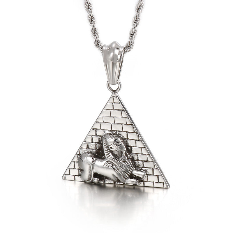 Lion Head Titanium Steel Pendant with Unique European and American Design