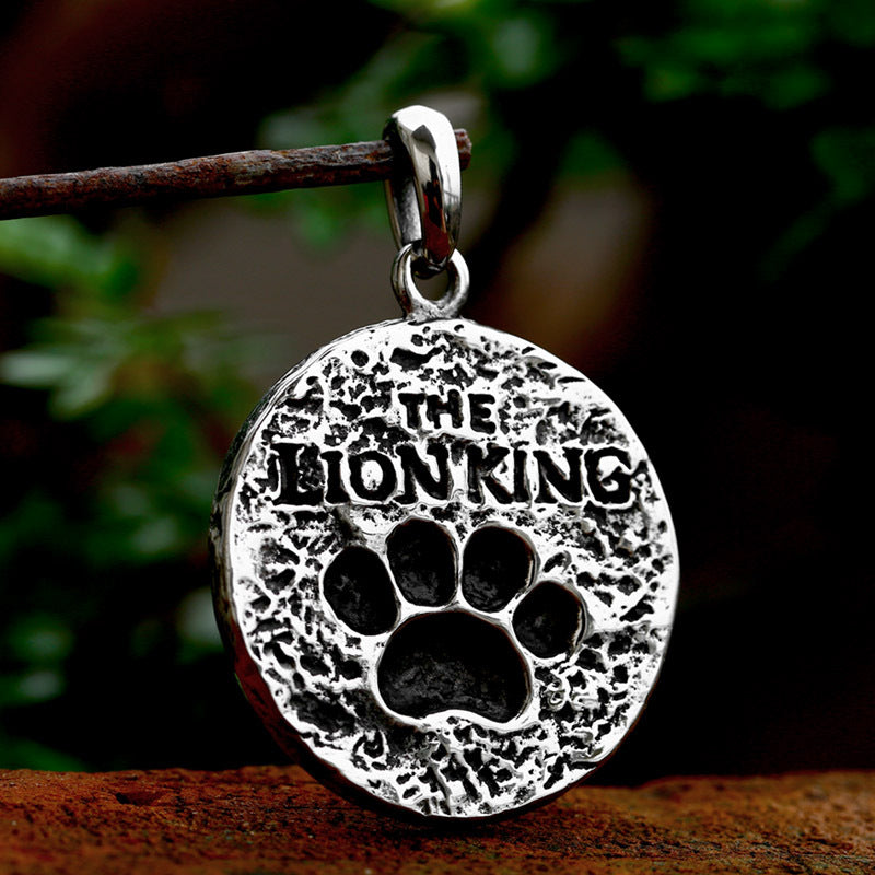 Stainless Steel Casting Relief Three-Dimensional Lion Pendant – Titanium Steel Necklace